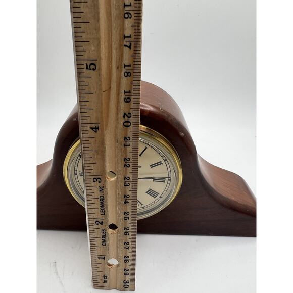 New Hampshire Wooden Mantle 8” Clock Vintage Wood - Picture 3 of 6